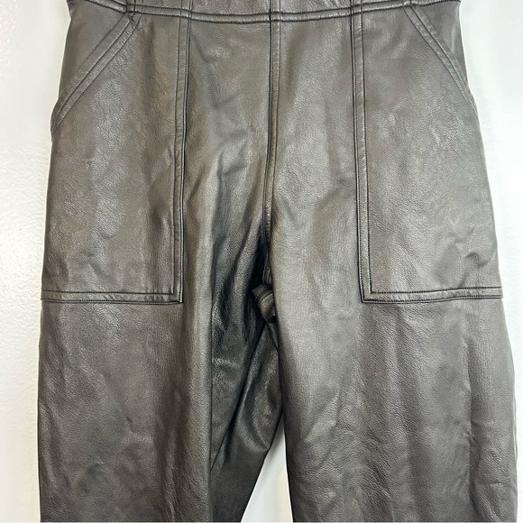SPANX Faux Leather Black Jogger Pants Vegan Size XS - Picture 11 of 12